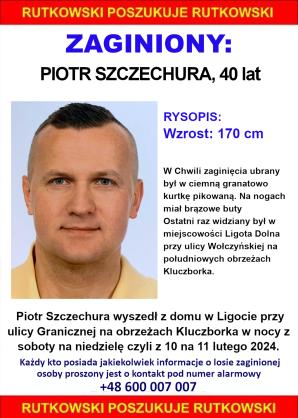[VIDEO] W Kluczborku zaginął policjant, 40-letni Piotr Szczechura. Rodzina prosi o pomoc Biuro Rutkowski 